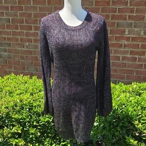 Paper Crane Black Multicolor Knit Sweater Size Small